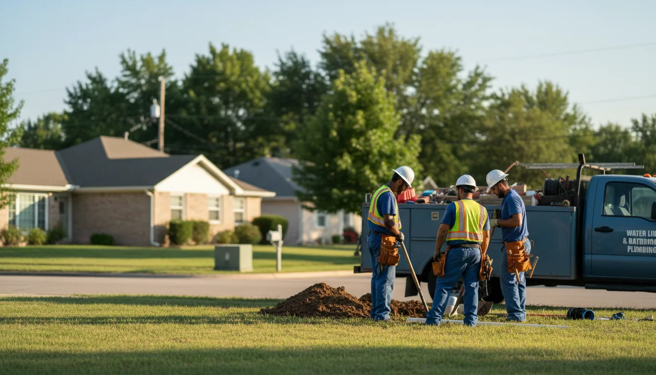 Residential water line and bathroom plumbing service in Malvern, AR